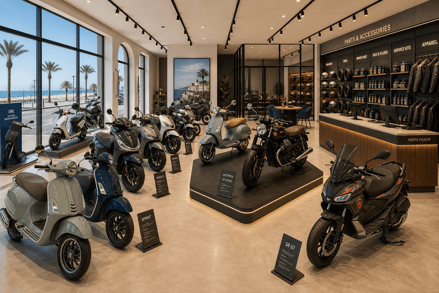 La gamme deux-roues en exposition