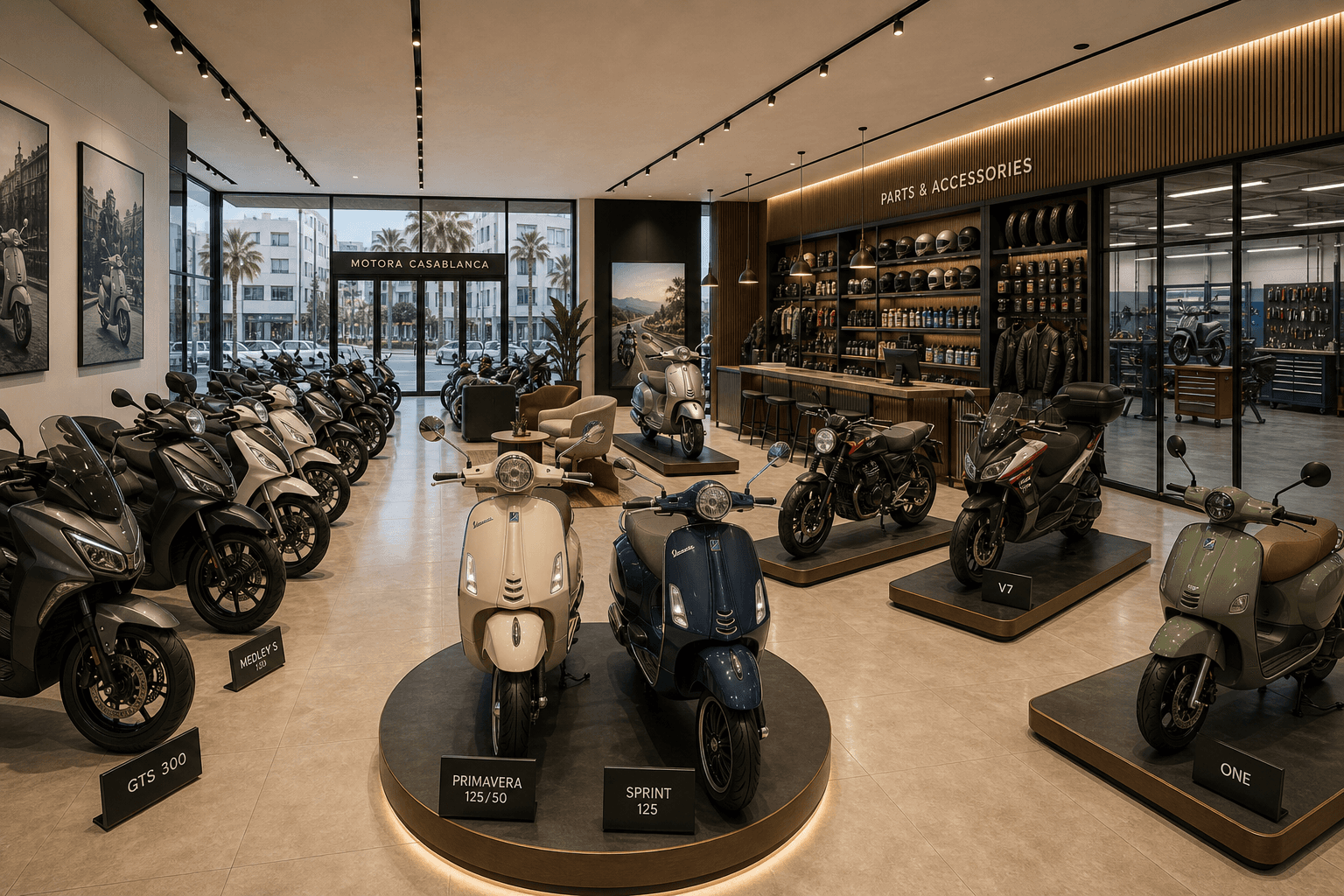 La gamme deux-roues en exposition