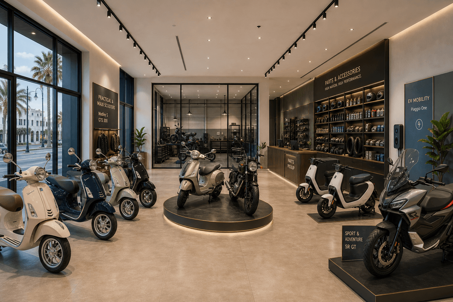 La gamme deux-roues en exposition