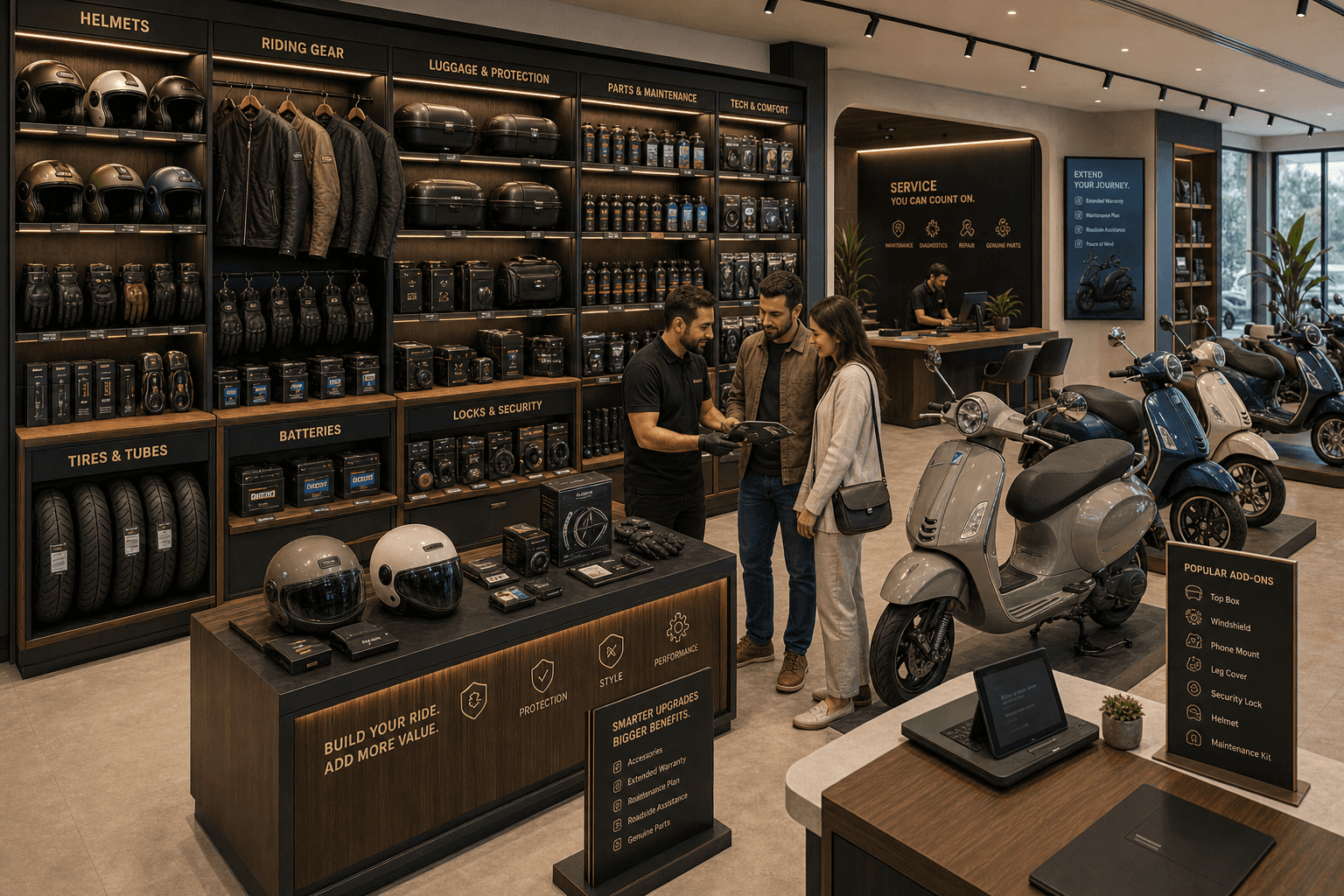 Mur d'accessoires