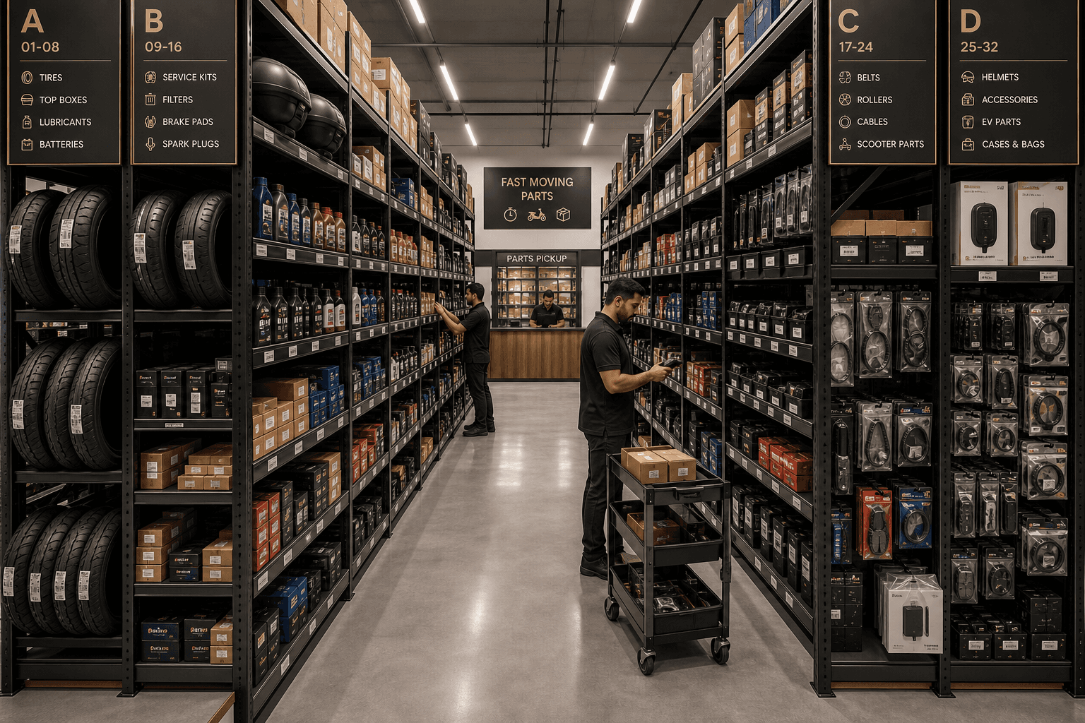 Stockage haute densité — du stock réel, disponible